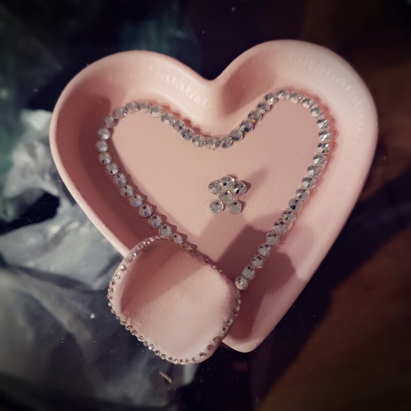 Pink dazzled travel cigar tray