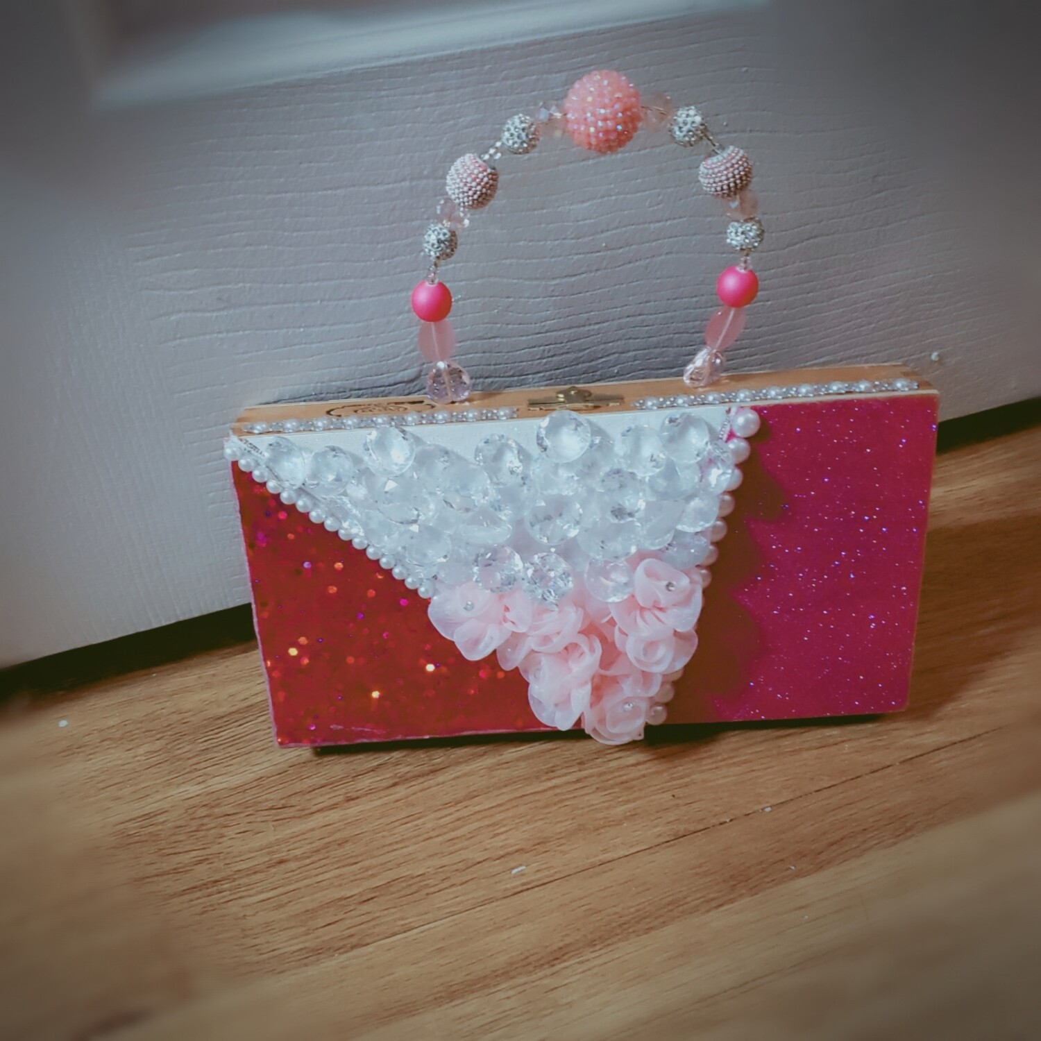 Pretty in Pink cigar box purse humidor
