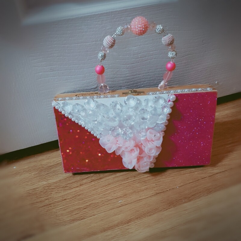 Pretty in Pink cigar box purse humidor