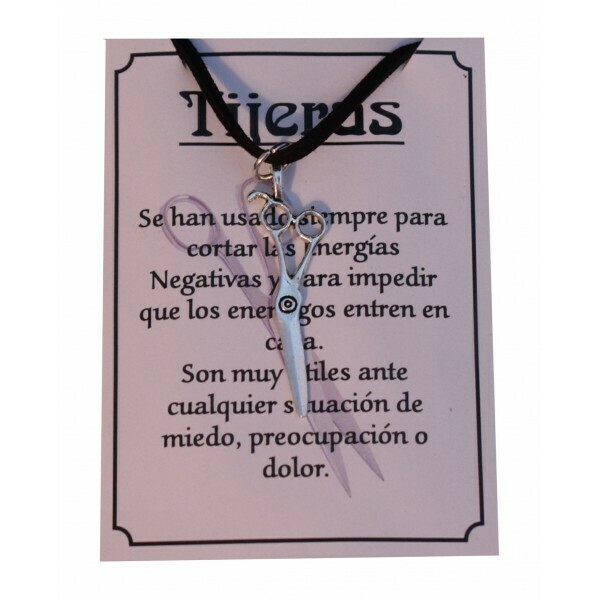 Collier amulette  Tijeras (alliage de Zinc)