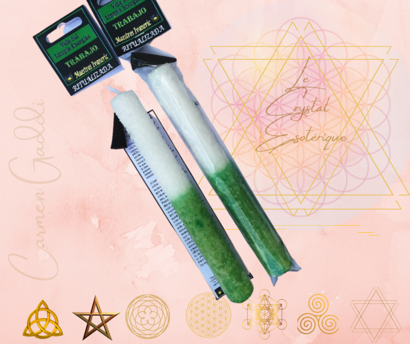 Bougie ritualisée au sel, pour le travail