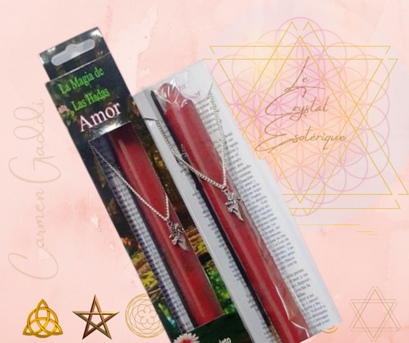 Bougie renforcée avec Talisman Amulette Fée de l’Amour