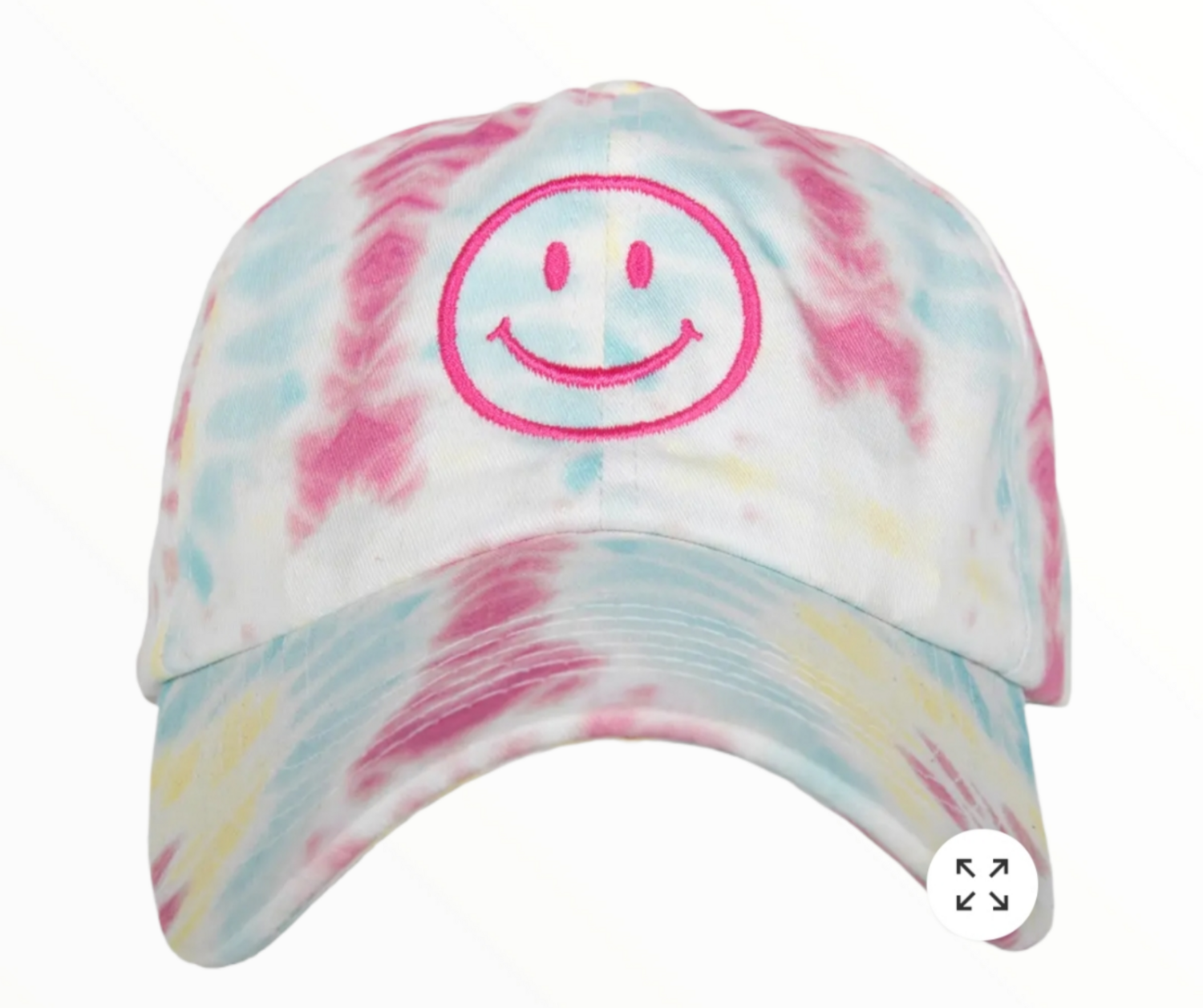 Smiley Face Tie Dye Trucker Hat
