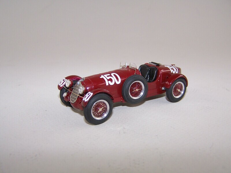 ABC040 - ALFA ROMEO 8C 2900 A 1Â° MILLE MIGLIA 1937 PINTACUDA-MAMBELLI SCUD.FERRARI N.150