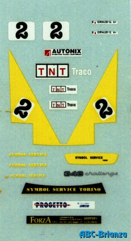 ABC DECAL ABCDEC01 FERRARI 348 TB TNT TRACO CHALLENGE 1994 N.2 GIANLUCA GIRAUDI