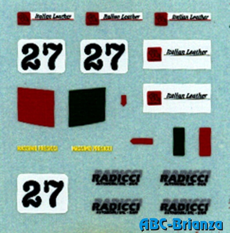 ABC DECAL ABCDEC07 FERRARI 348 TS GESTITALIA ITALIAN LEATHER CHALLENGE 1994 N.27