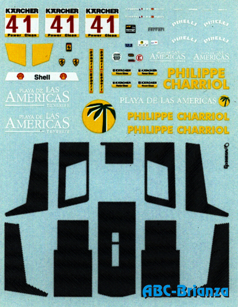 ABC DECAL ABCDEC15 FERRARI 348 TB PLAYA DE LAS AMERICAS #41PHILIPPE CHARRIOL