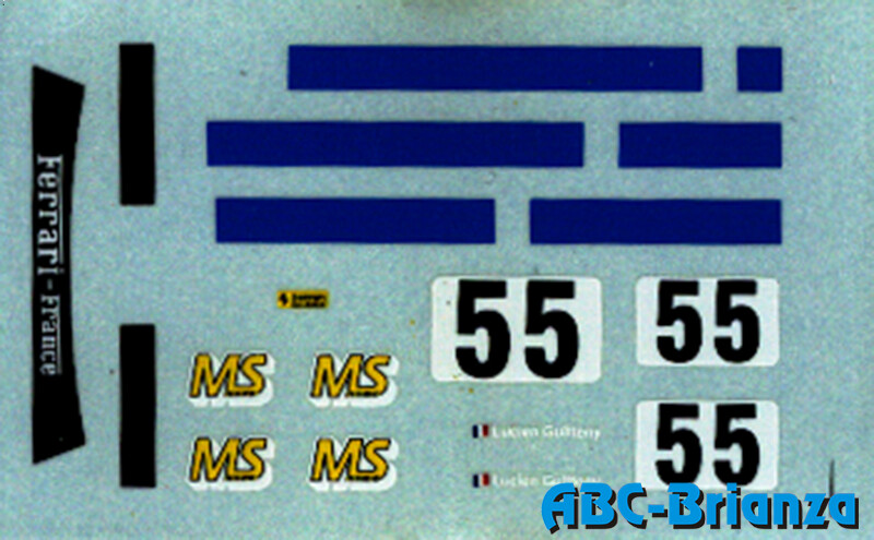 ABC DECAL ABCDEC10 FERRARI 348 TB FERRARI FRANCE MS MONZA G.P. 94 N.55 GUITTENY