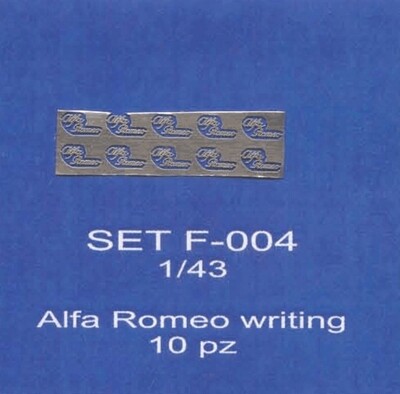 ABC ACCESSORI - SPARE PARTS SETF004 SCRITTA ALFA ROMEO ALFA ROMEO WRITING (10 pz