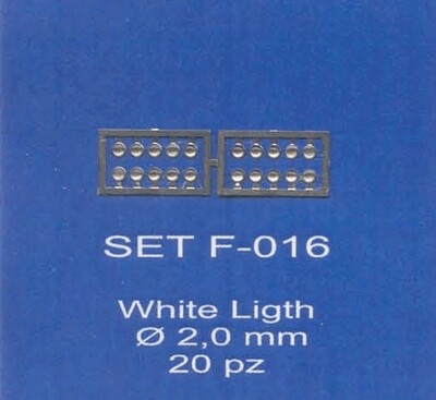 ABC ACCESSORI-SPARE PARTS SETF016 FANALINI BIANCHI-WHITE HEADLIGHTS Ø mm.2 (20pz