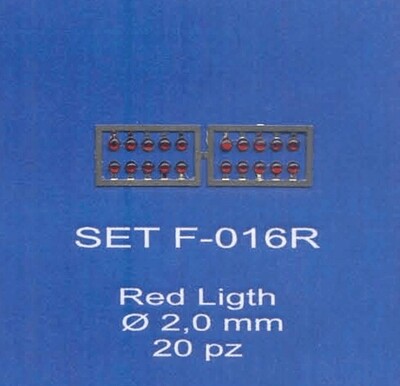 ABC ACCESSORI-SPARE PARTS SETF016RFANALINI ROSSI-RED HEADLIGHT Ø mm 2 (20 pcs)