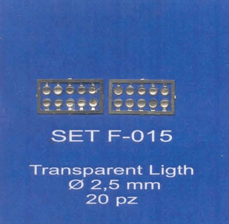 ABC ACCESSORI-SPARE PARTS SETF015 FANALINI LUCENTI-HEADLIGHTS  Ø 2mm.(20 pcs)