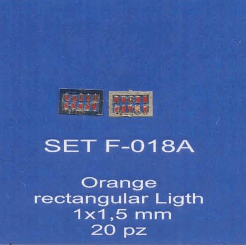 ABC ACCESSORI - SPARE PARTS SETF018A FANALINI  RETTANGOLARI ARANCIO-ORANG