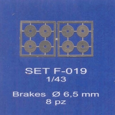 ABC ACCESSORI-SPARE PARTS SETF019 DISCHI FRENI -BRAKES Ø 6,5 mm. (8 pcs)