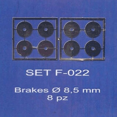 ABC ACCESSORI-SPARE PARTS SETF022 DISCHI FRENI/BRAKES Ø 8,5 mm (8 pcs)