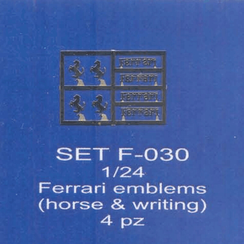 ABC ACCESSORI-SPARE PARTS SETF030 CAVALLINI + SCRITTA FERRARI/FERRARI WRITING AN