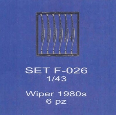 ABC ACCESSORI-SPARE PARTS SETF026 TERGICRISTALLI ANNI '80 WIPERS 1980 (6 PCS)