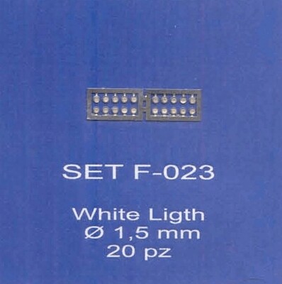 ABC ACCESSORI-SPARE PARTS SETF023 FANALINI BIANCHI/WHITE HEADLIGHTS Ø 1,5 mm (2