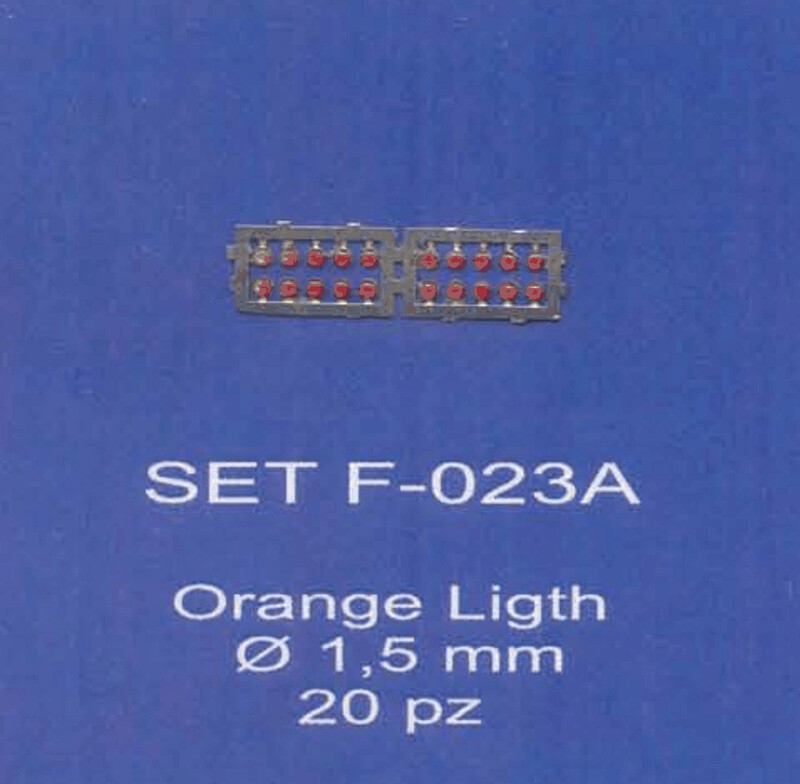 ABC ACCESSORI-SPARE PARTS SETF023A FANALINI  ARANCIO Ø 1,5 mm/ORANGE HEADLIGHT