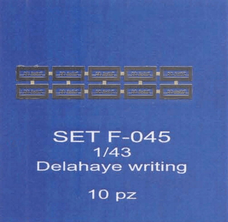 ABC ACCESSORI-SPARE PARTS SETF045 SCRITTA  DELAHAYE / DELAHAYE  WRITING (10 pcs)