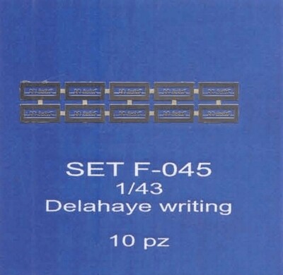 ABC ACCESSORI-SPARE PARTS SETF045 SCRITTA DELAHAYE / DELAHAYE WRITING (10 pcs)