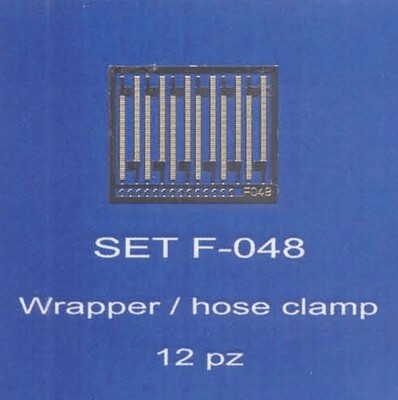 ABC ACCESSORI-SPARE PARTS SETF048 FASCETTE STRINGI TUBO /WRAPPER/HOSE CLAMP (12