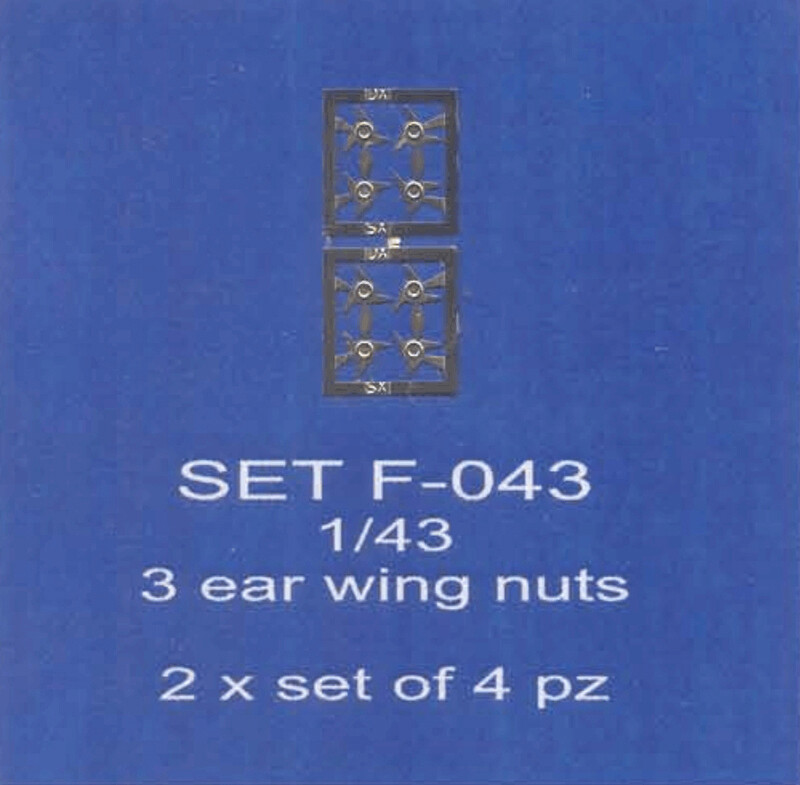 ABC ACCESSORI-SPARE PARTS SETF043 GALLETTI RUOTE A 3 PUNTE/3 EAR WING-NUTS - (2
