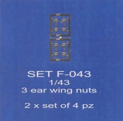 ABC ACCESSORI-SPARE PARTS SETF043 GALLETTI RUOTE A 3 PUNTE/3 EAR WING-NUTS - (2
