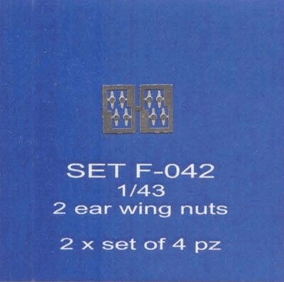 ABC ACCESSORI-SPARE PARTS SETF042 GALLETTI RUOTE A 2 PUNTE/2 EAR WING-NUTS -(2 S