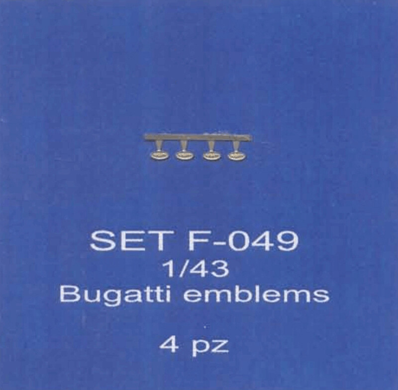 ABC ACCESSORI-SPARE PARTS SETF049 STEMMI BUGATTI/BUGATTI SIGN (4 PCS)