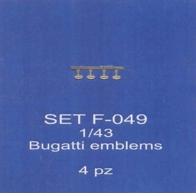 ABC ACCESSORI-SPARE PARTS SETF049 STEMMI BUGATTI/BUGATTI SIGN (4 PCS)