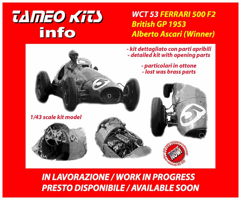 TAMEO WCT053 FERRARI 500 F2 british gp 1953 ALBERTO ASCARI