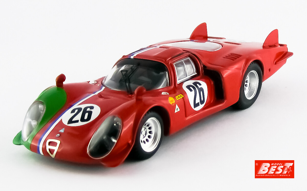 BEST9632 ALFA ROMEO 33.2 LM - 1000 Km. Monza 1968 - Trosch-Gosselin #26
