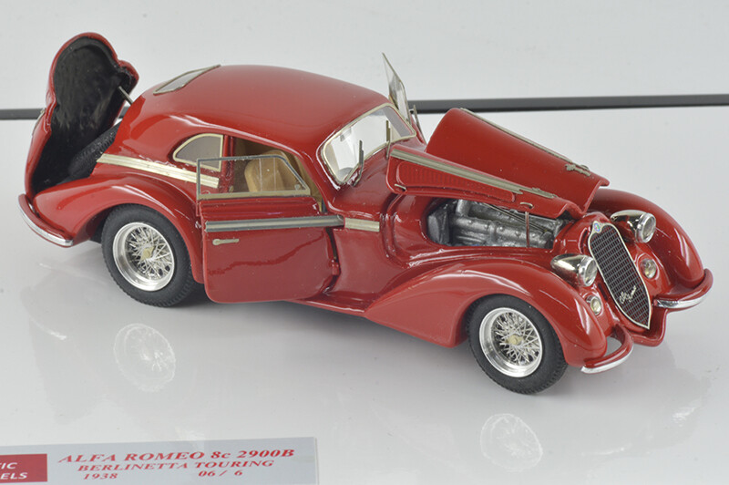 ALFA MODEL 43 AM43AM02R ALFA ROMEO 8C 2900 B BERKINETTA TOURING 1938 RED