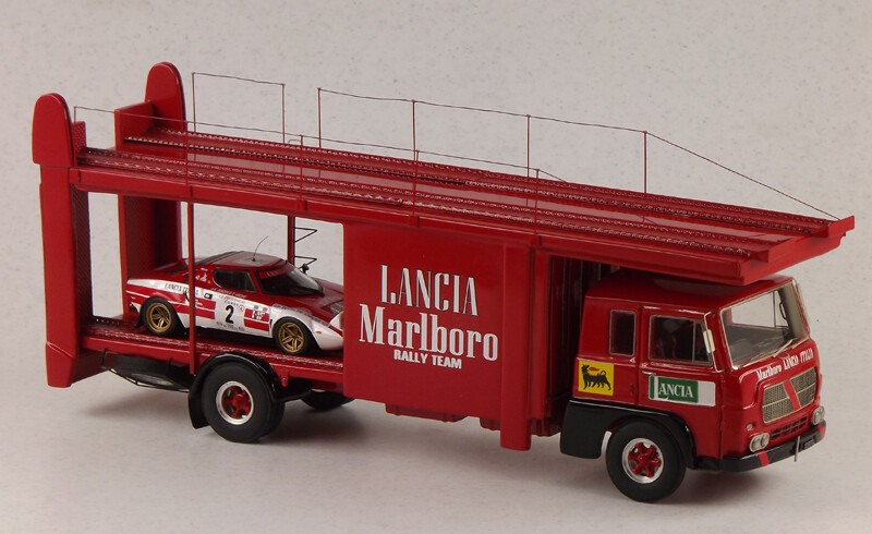 ABC 284MR FIAT 672 BISARCA SCUD.LANCIA  1973 LONG  WHEELBASE (RED) SENZA MODELLO