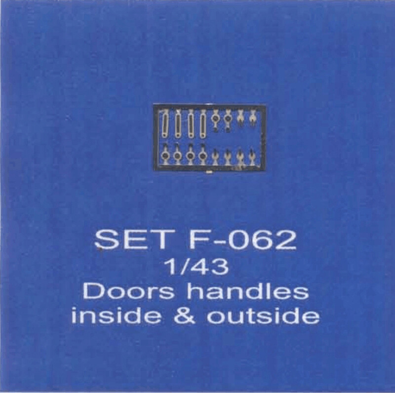 ABC ACCESSORI-SPARE PARTS SETF062 MANIGLIE INTERNE ED ESTERNE/DOORS HANDLES INSI