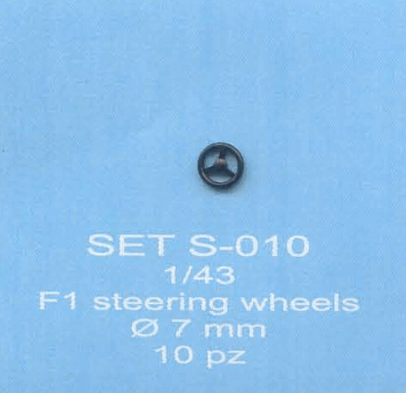 ABC ACCESSORI-SPARE PARTS SETS010 VOLANTE F.1 - F1 STEERING WHEELS  Ø 7 mm. (10