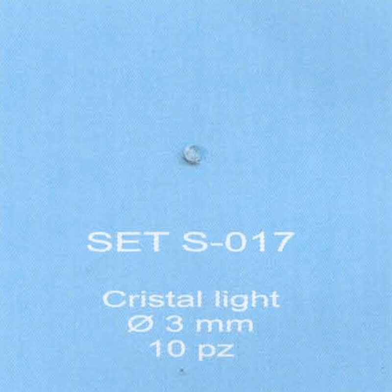 ABC ACCESSORI-SPARE PARTS SETS017 VETRI FARI - CRISTAL LIGHT  Ø 3 mm.-(10 PZ)