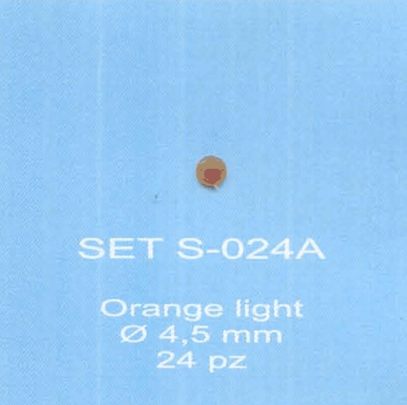 ABC ACCESSORI-SPARE PARTS SETS024A  FANALINO ARANCIO-ORANGE LIGHT Ø 4,5 (24 PCS)