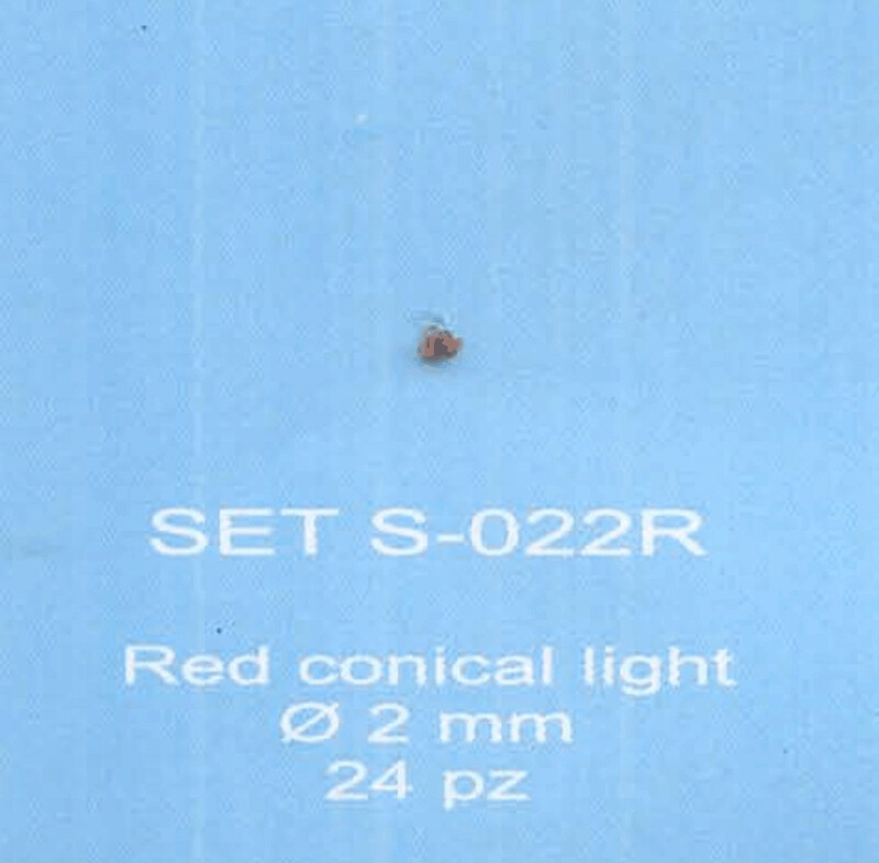 ABC ACCESSORI-SPARE PARTS SETS022R FANALINO CONICO ROSSO- CONICAL RED LIGHT Ø