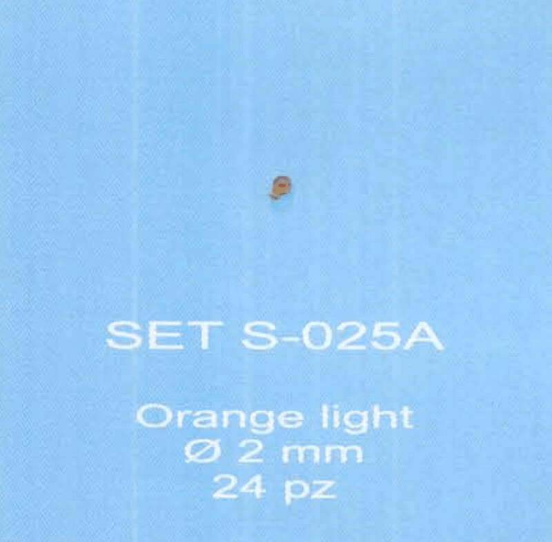 ABC ACCESSORI-SPARE PARTS SETS025A FANALINO ARANCIONE / ORANGE LIGHT Ø 2 mm.(24