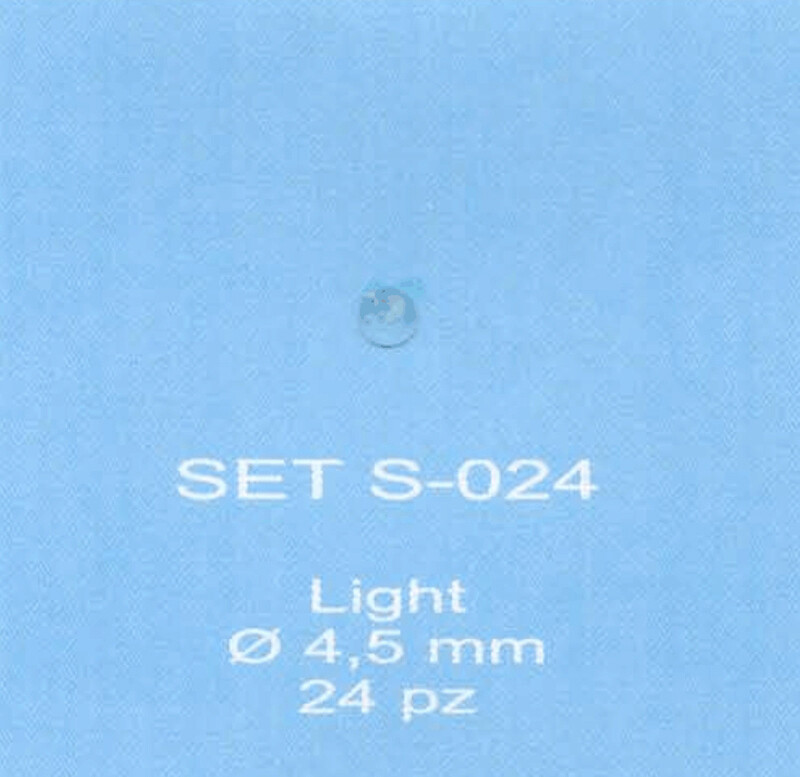 ABC ACCESSORI-SPARE PARTS SETS024 FANALINO  BIANCO -TRANSPARENT LIGHT Ø 4,5 (24