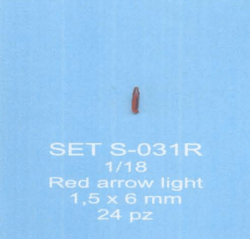 ABC ACCESSORI-SPARE PARTS SETS031R FANALINO A FRECCIA ROSSO / RED ARROW LIGHT
