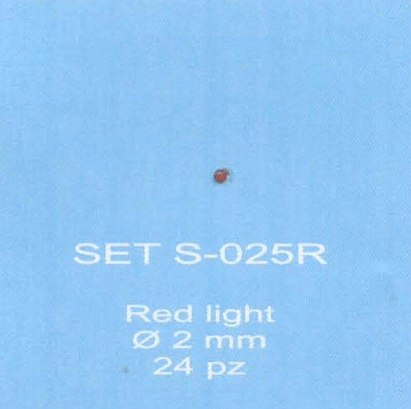 ABC ACCESSORI-SPARE PARTS SETS025R FANALINO ROSSO / RED LIGHT Ø 2 mm. (24 PZ.)