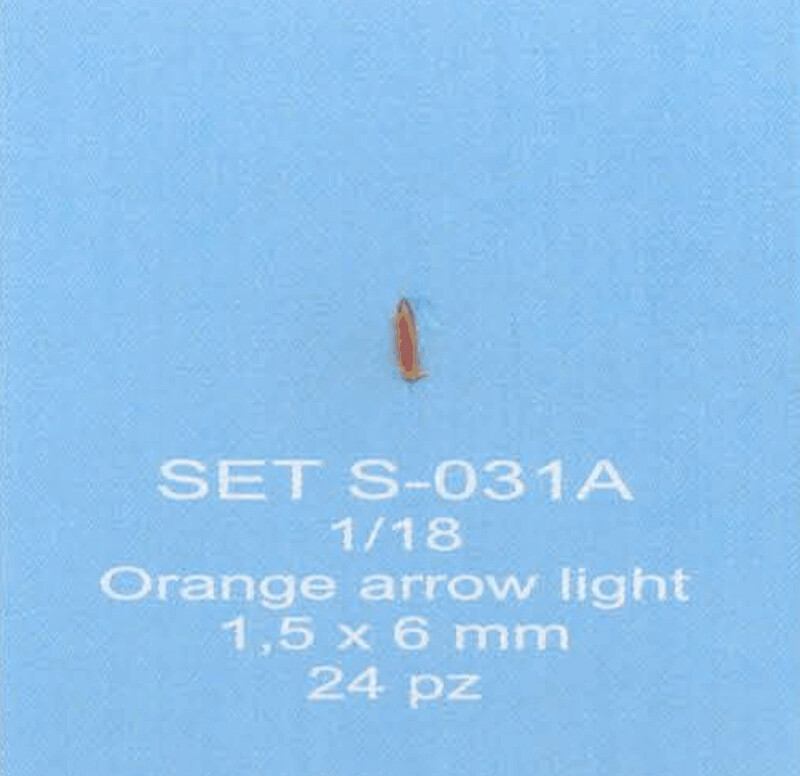 ABC ACCESSORI-SPARE PARTS SETS031A FANALINO A FRECCIA ARANCIO  / ORANGE  ARROW L