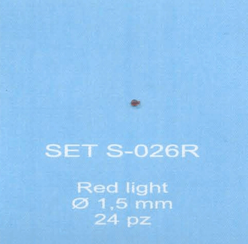 ABC ACCESSORI-SPARE PARTS SETS026R FANALINO ROSSO / RED LIGHT Ø1,5 mm.(24 PZ).)