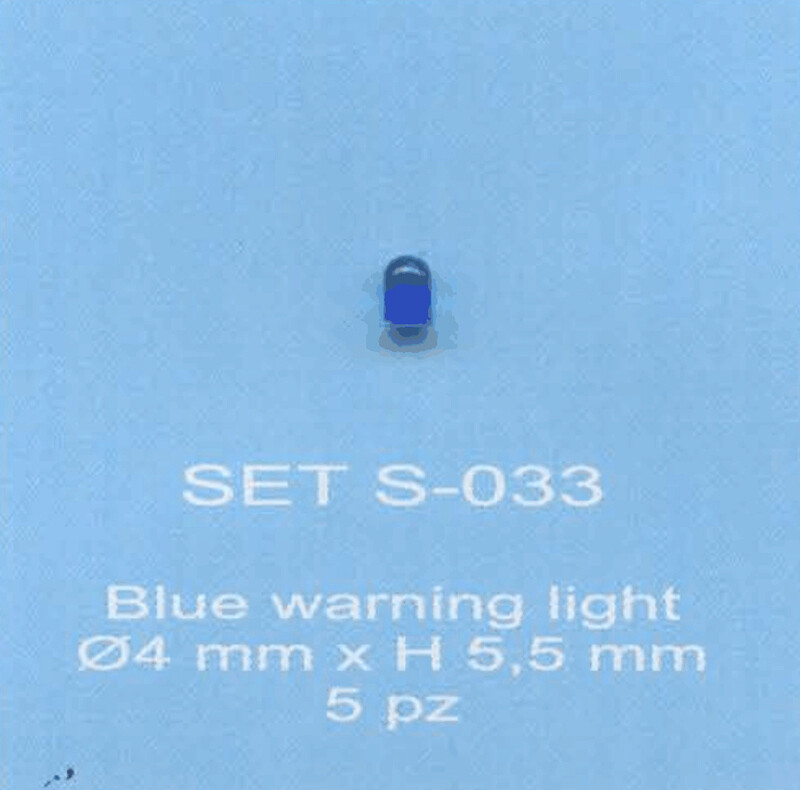 ABC ACCESSORI-SPARE PARTS SETS033 LAMPEGGIANTE BLUE / BLUE  WARNING LIGHT  Ø 4 x