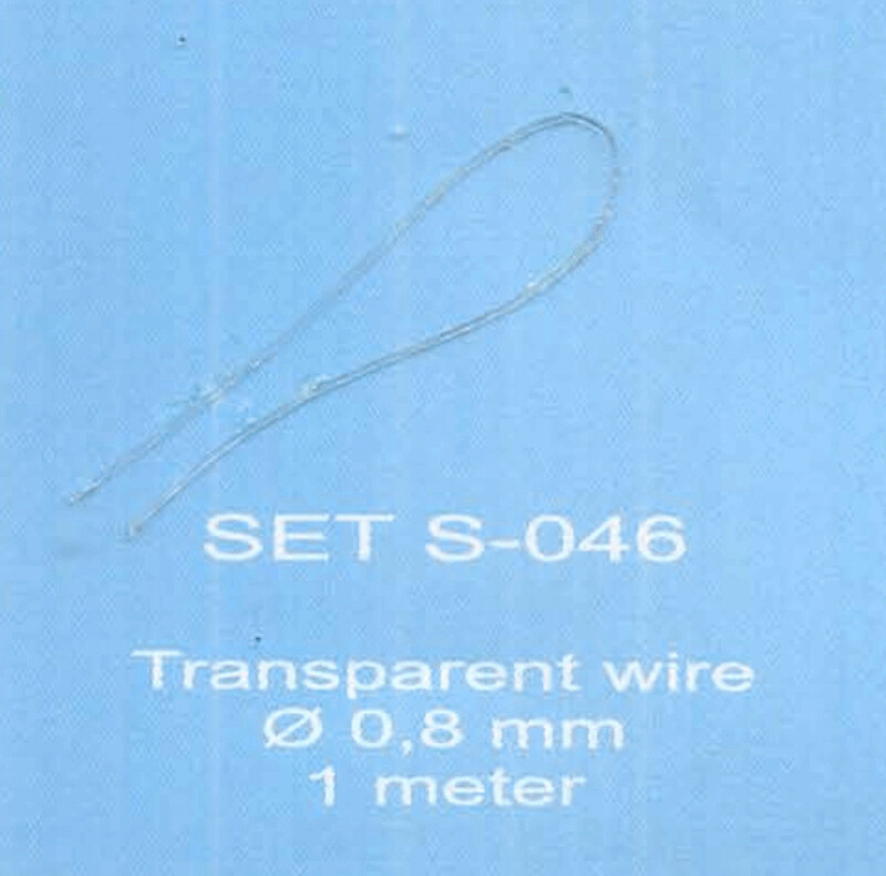 ABC ACCESSORI-SPARE PARTS SETS046 FILO TRASPARENTE / TRANSPARENT  WIRE  Ø 0,8 mm