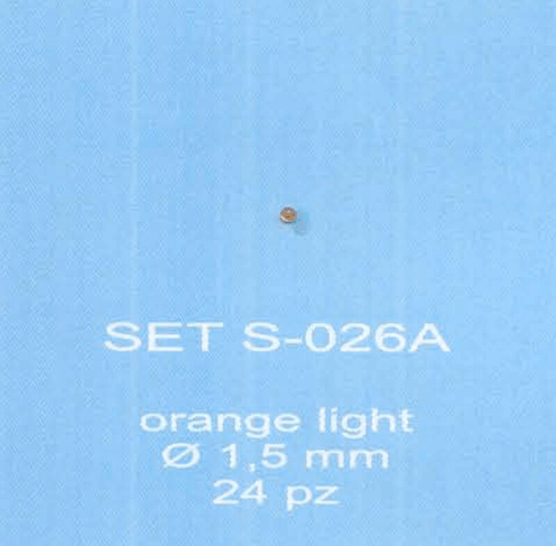 ABC ACCESSORI-SPARE PARTS SETS026A FANALINO ARANCIO / ORANGE LIGHT Ø1,5 mm.(24 P