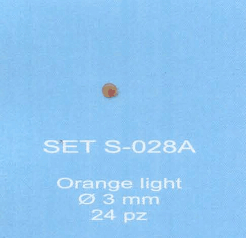 ABC ACCESSORI-SPARE PARTS SETS028A FANALINO ARANCIO / ORANGE LIGHT Ø,3 mm.(24 PZ